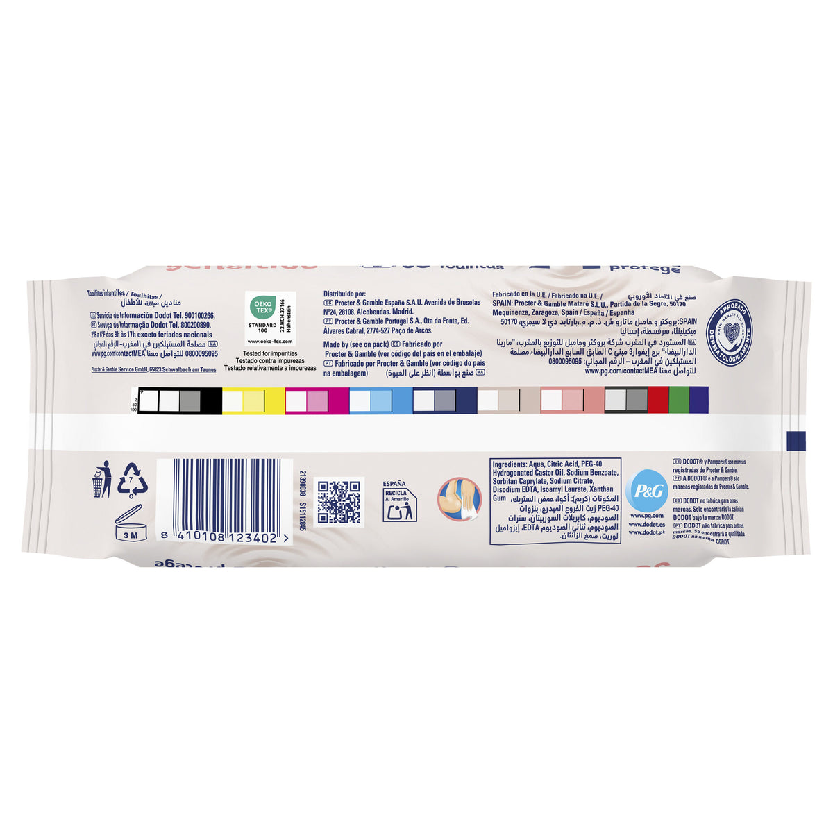 Toallita humeda sensitive Dodot 56u