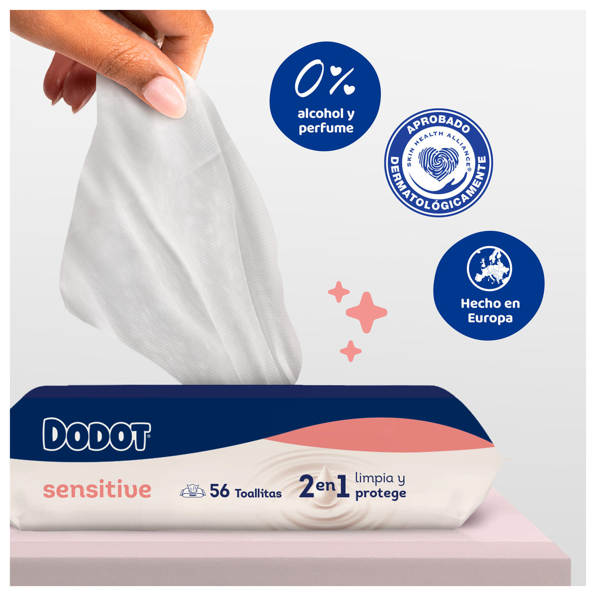 Toallita humeda sensitive Dodot 56u