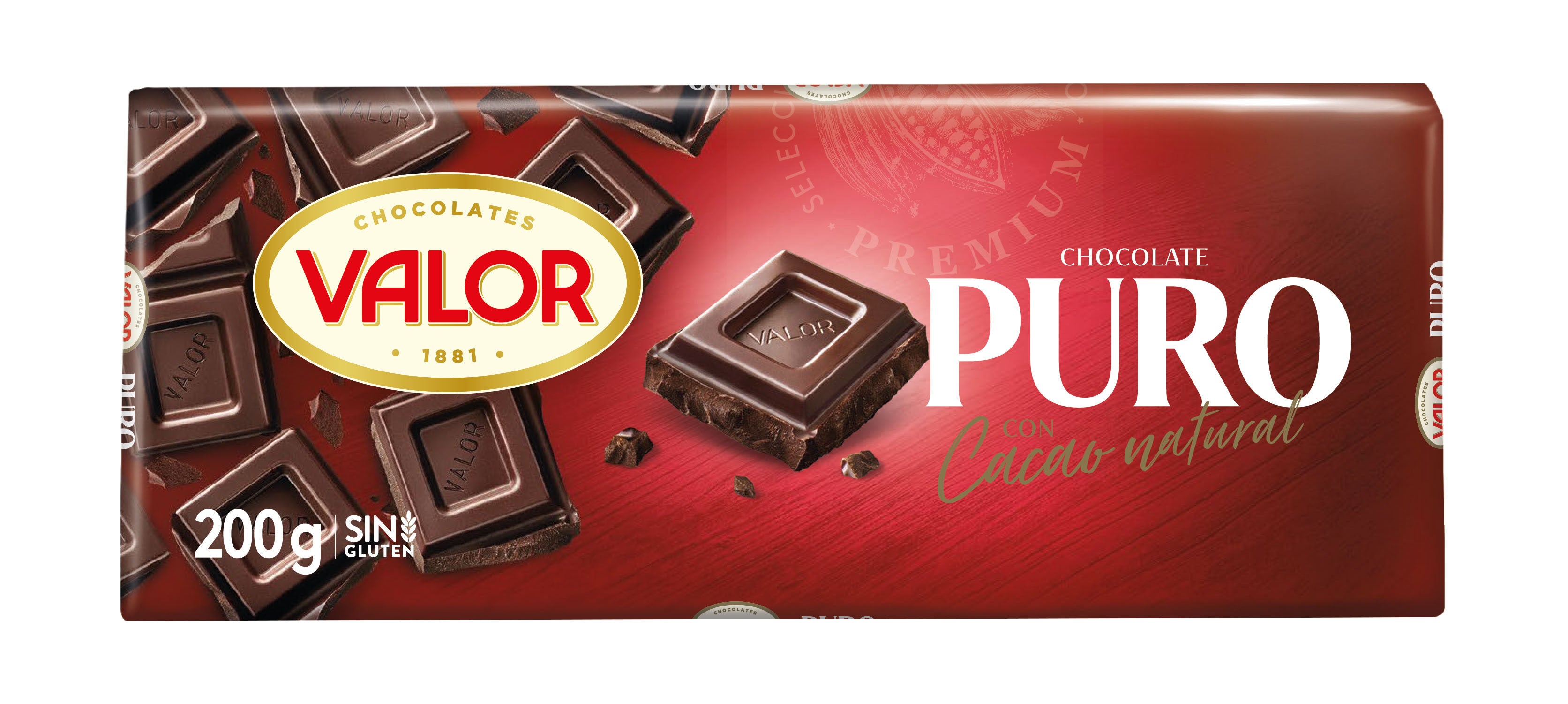 Chocolate puro Valor 200g