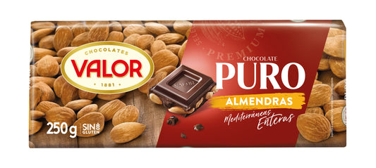 Chocolate puro c/almendra Valor 250g La Despensa