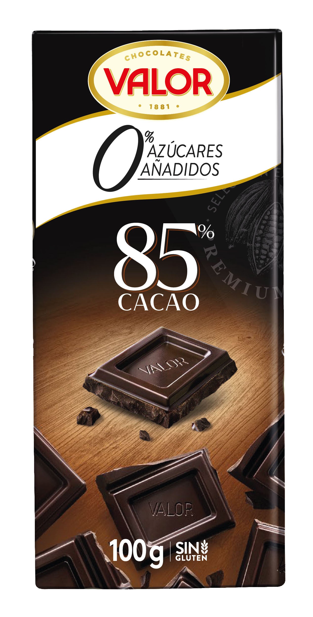Chocolate s/a negro 85% Valor 100g