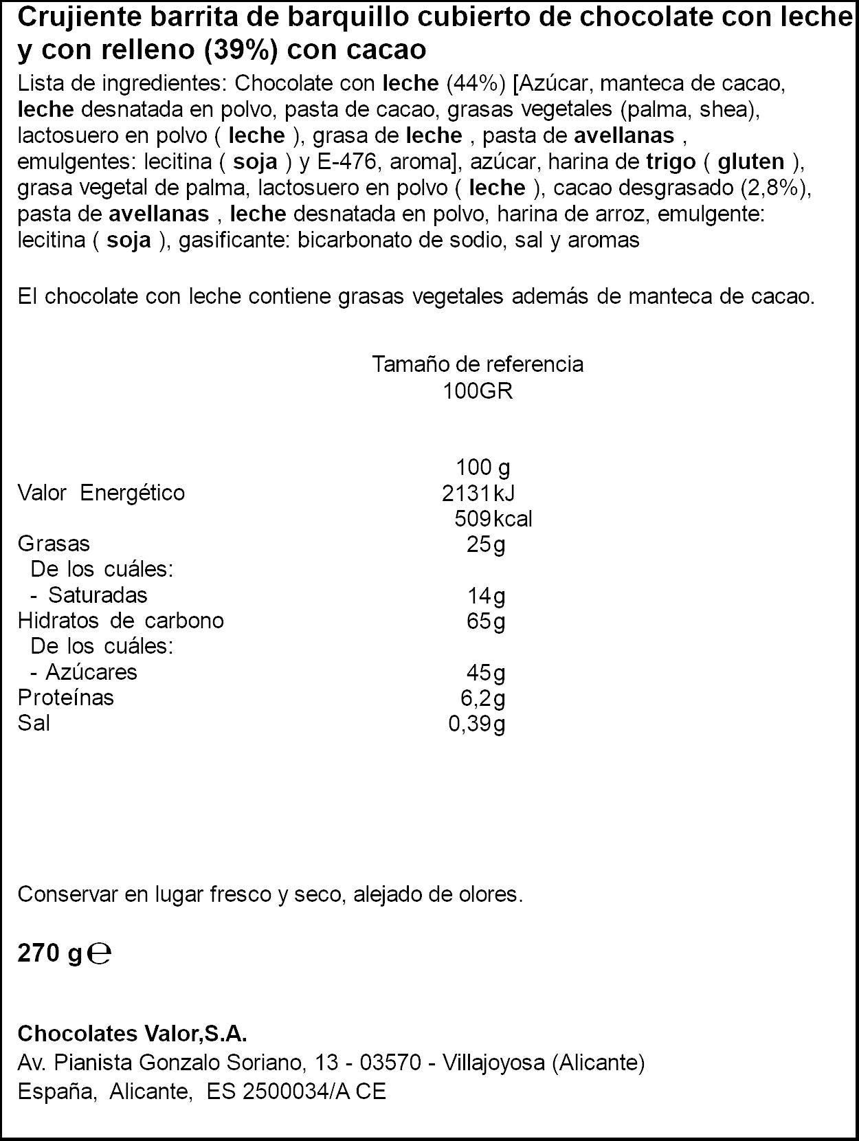 Chocolatina mini original Huesitos Valor 270g