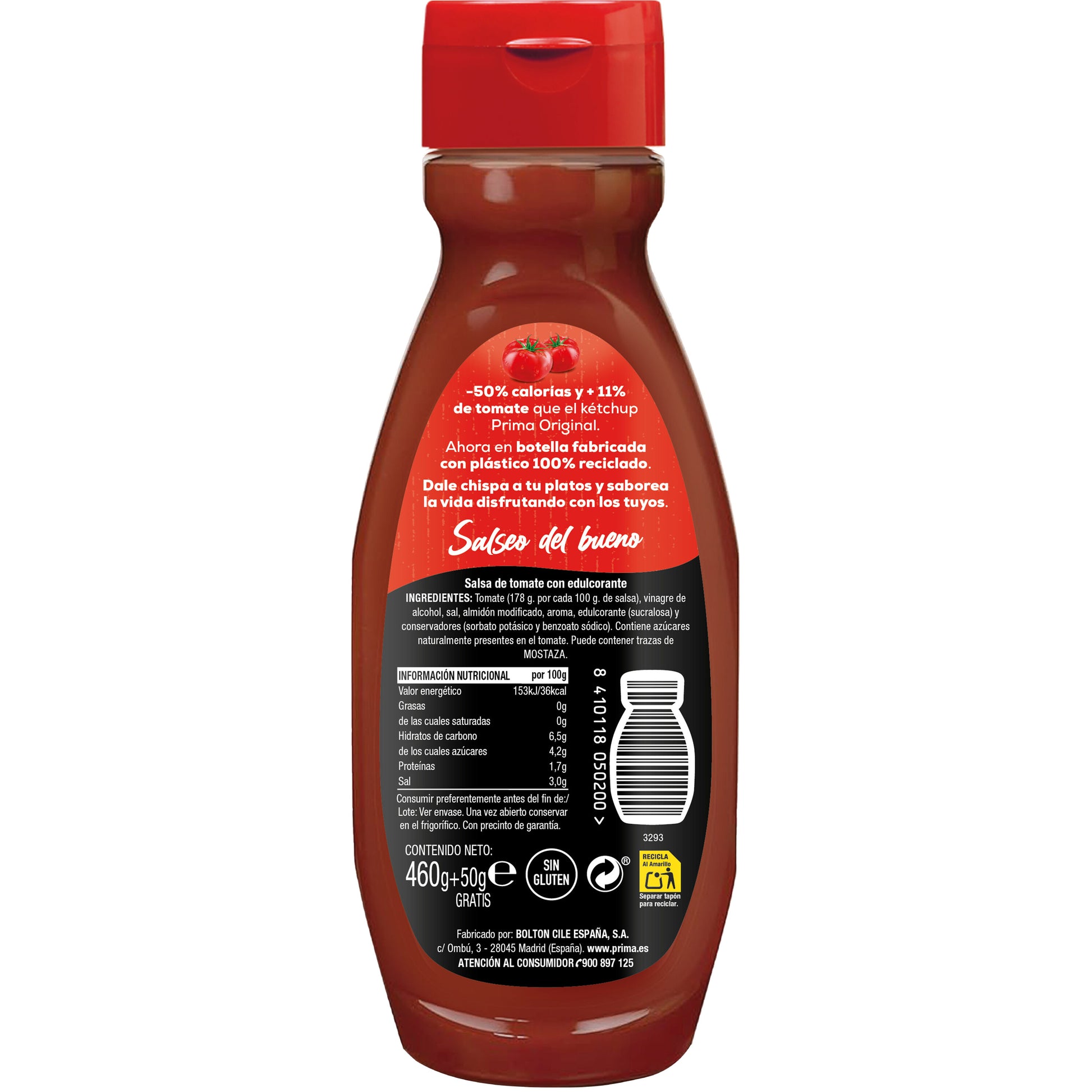 Ketchup cero bote Prima 460g