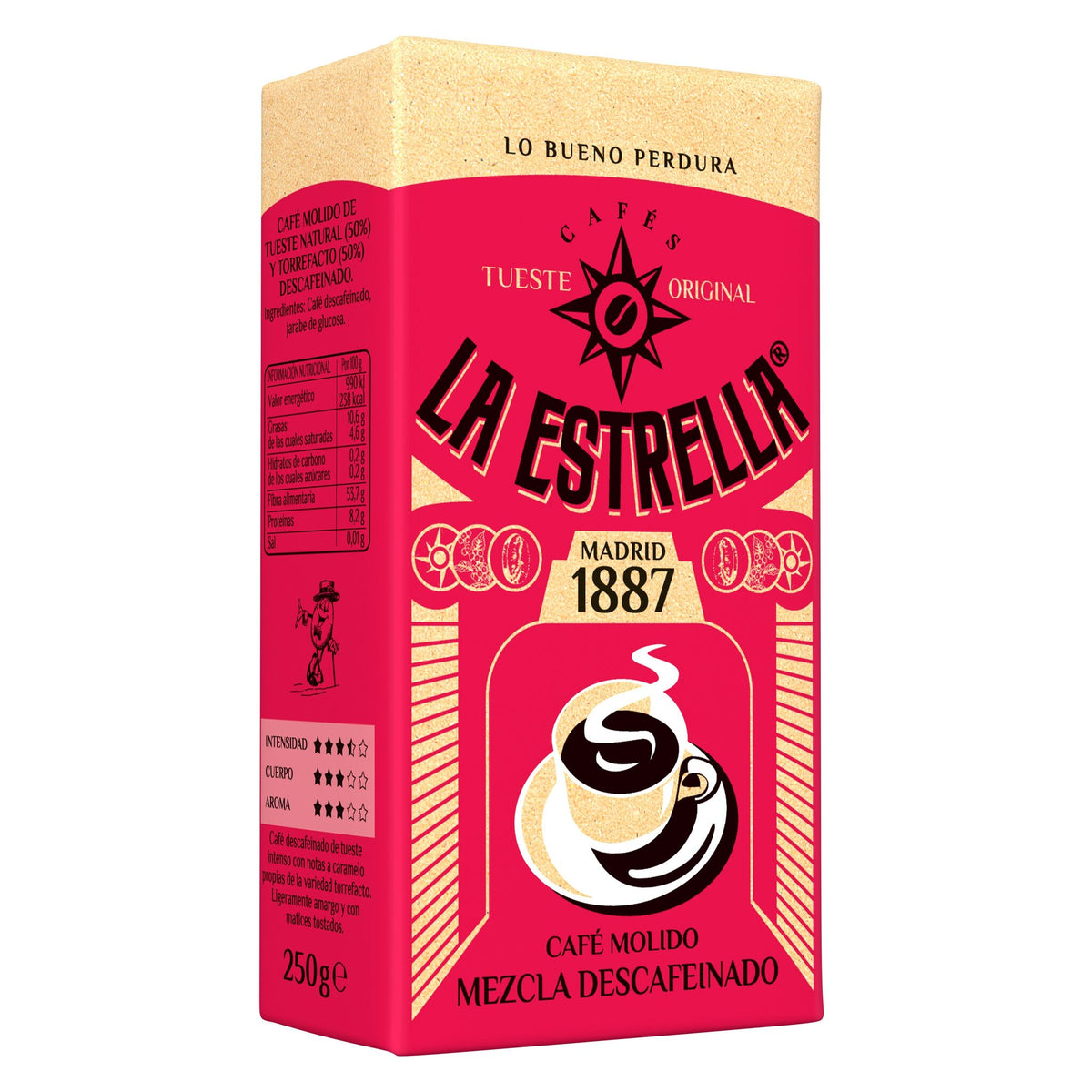 Café molido descafeinado mezcla Estrella 250g