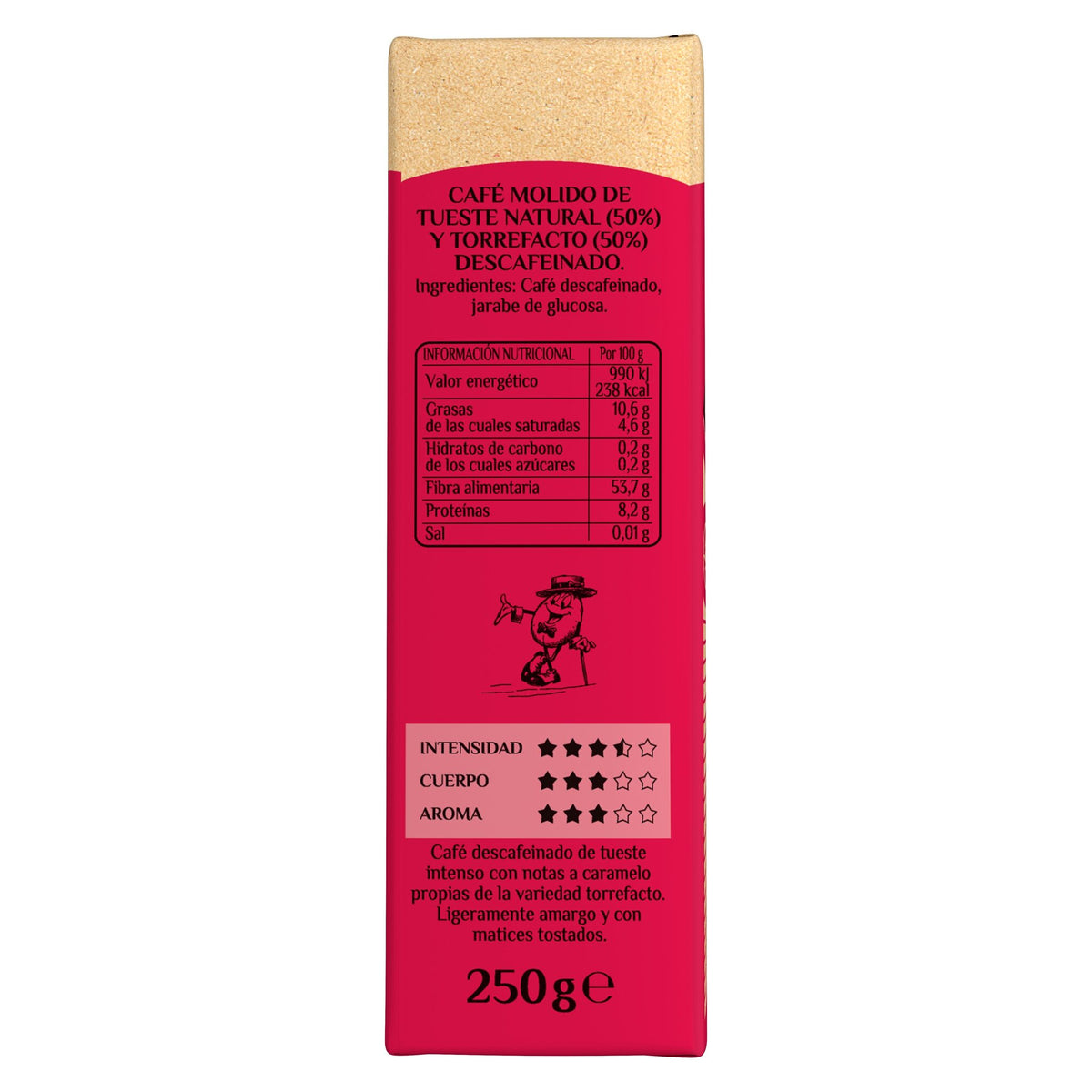 Café molido descafeinado mezcla Estrella 250g
