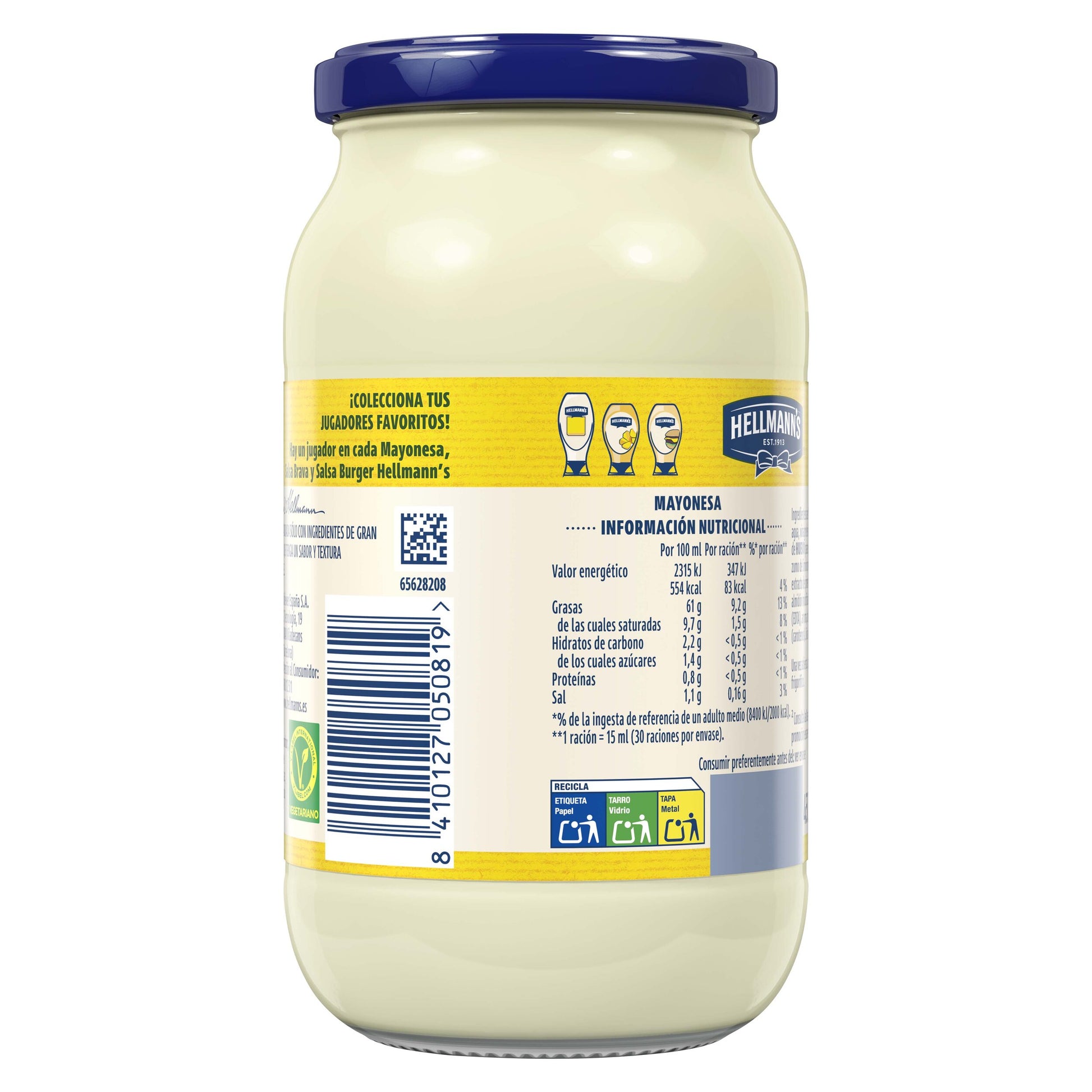 Mayonesa cristal Hellmans 450ml