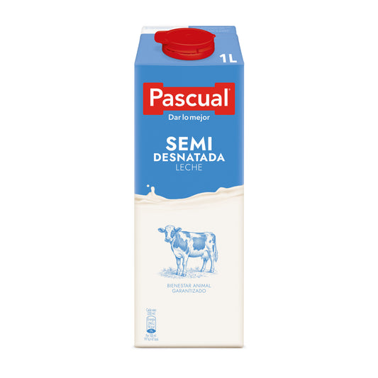 Leche semidesnatada brick Pascual 1l La Despensa