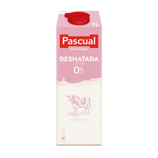 Leche desnatada brick Pascual 1l La Despensa