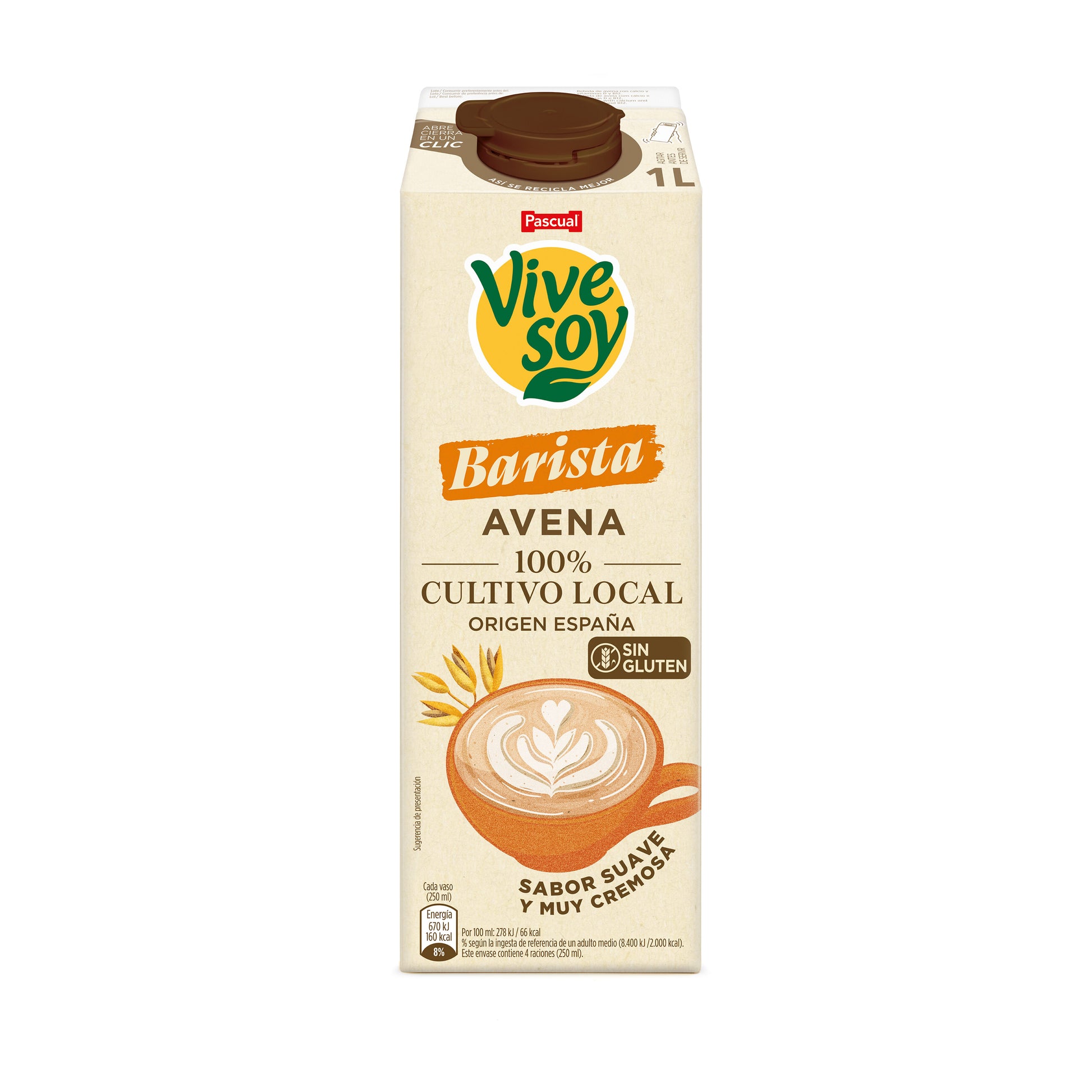 Bebida vegetal avena barista vive soy 1l