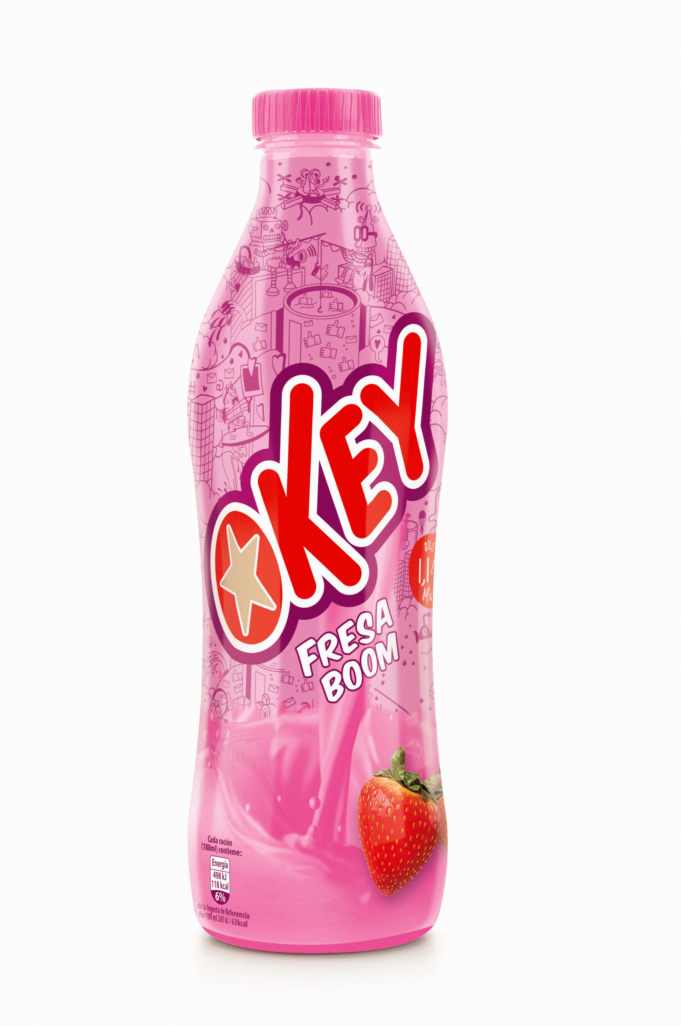 Batido fresa Okey 750ml