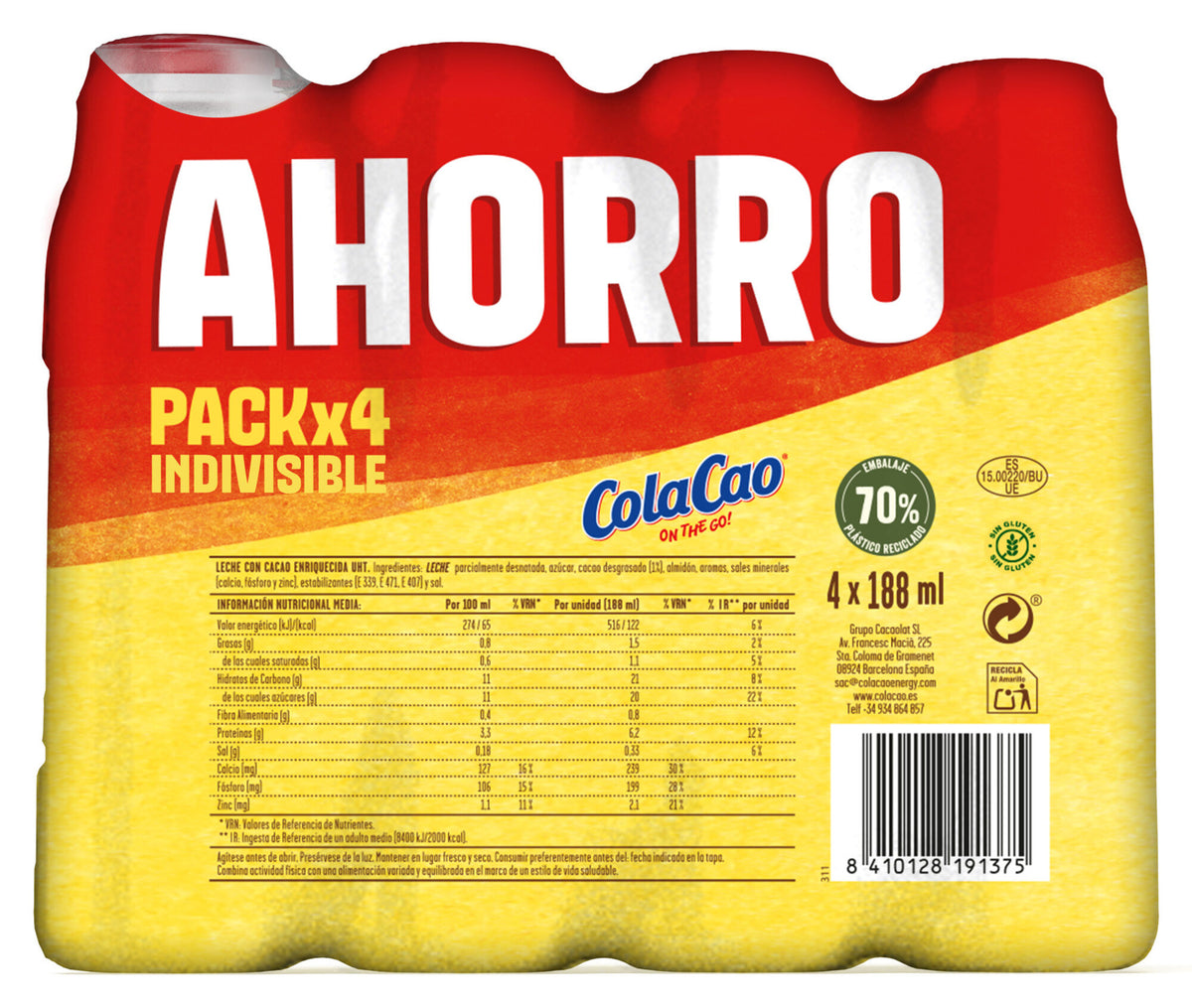 Cola cao p4 on the go batido Cola cao