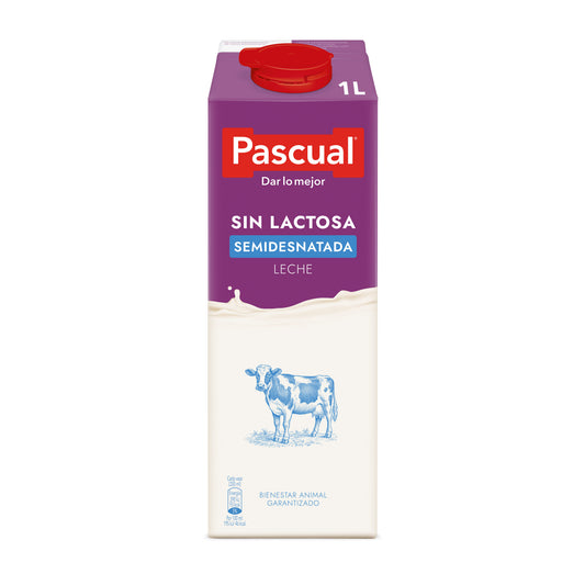 Leche semidesnatada s/lactosa Pascual 1l La Despensa