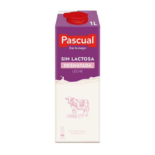 Leche desnatada s/lactosa Pascual 1l La Despensa