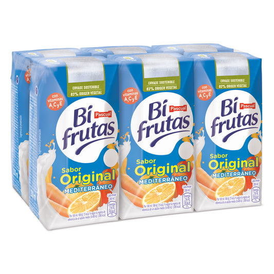 Bebida refresc mixta zumo frut/lech mediterraneo Bifrutas p6 200ml/u La Despensa