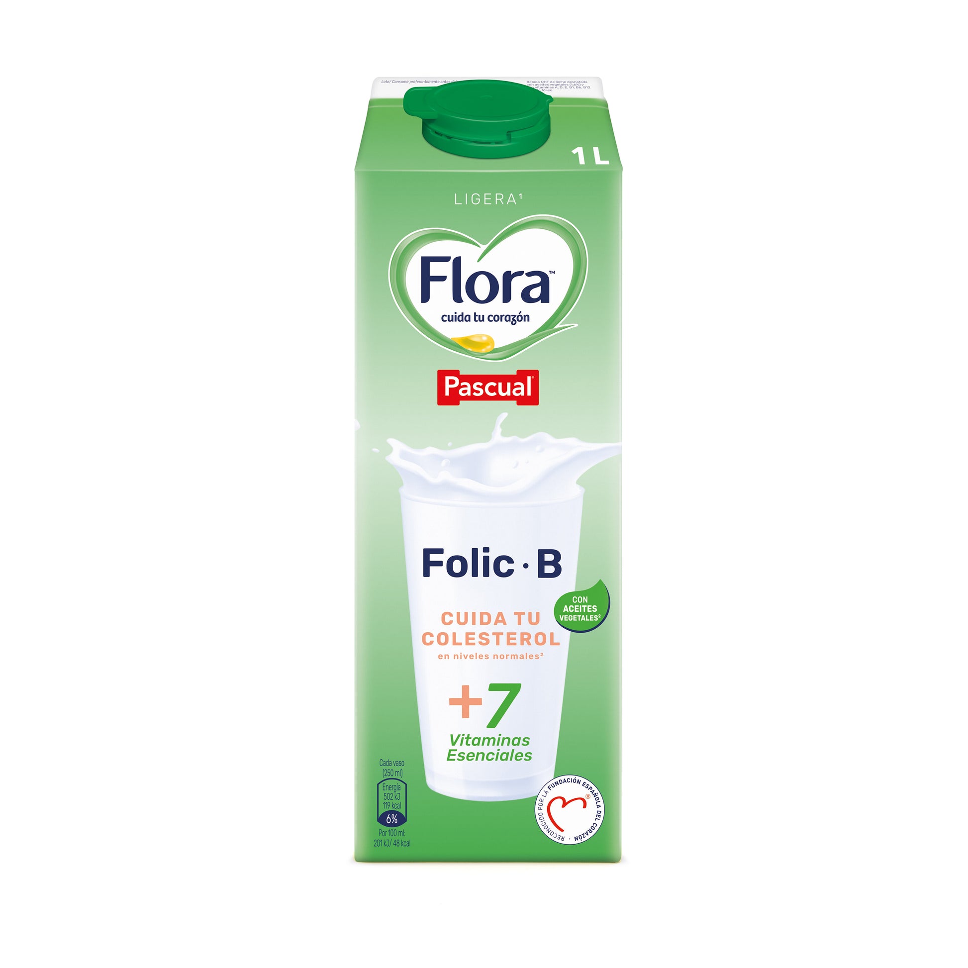 Leche semidesnatada colesterol Flora 1l