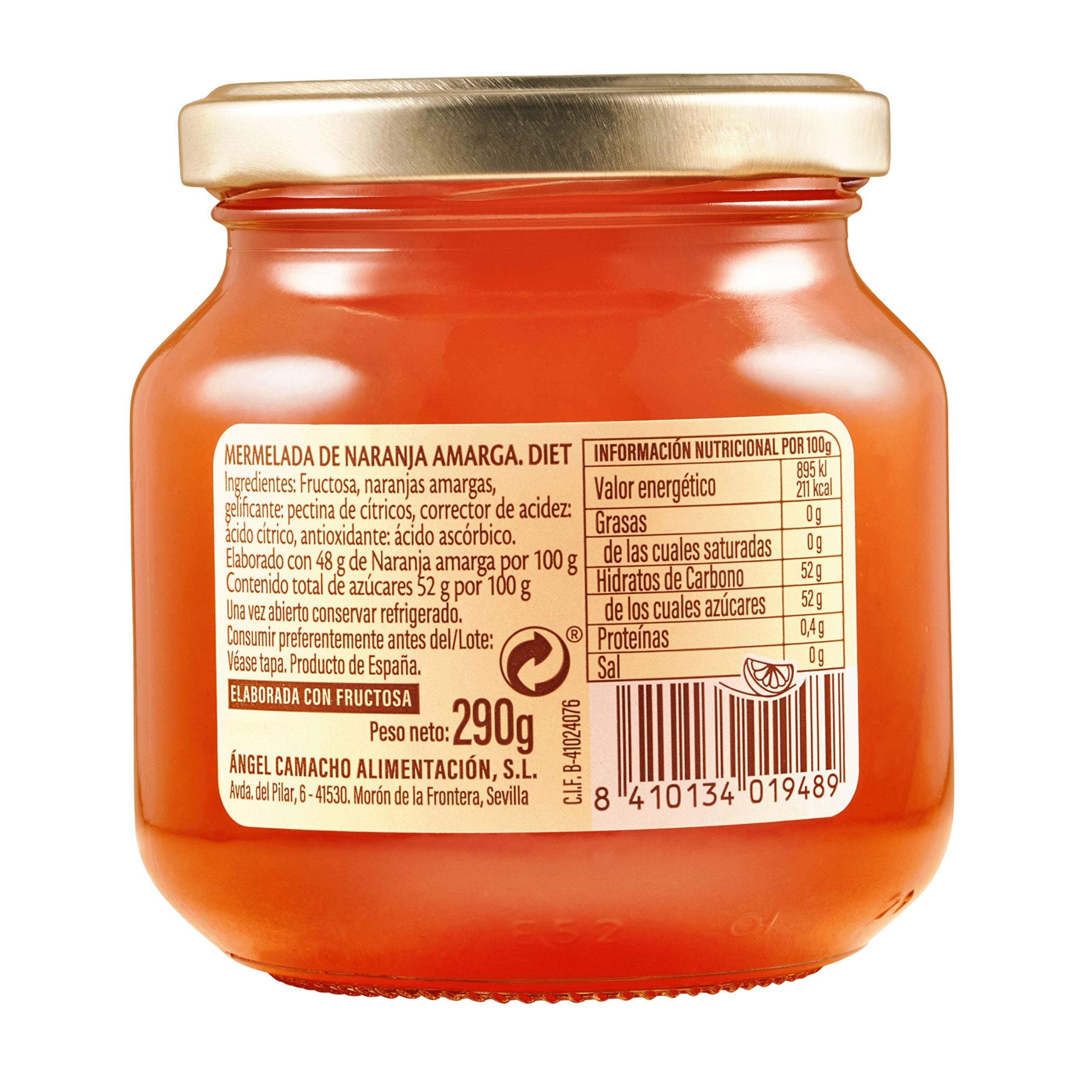 Mermelada diet naranja amarga La Vieja fábrica 290g
