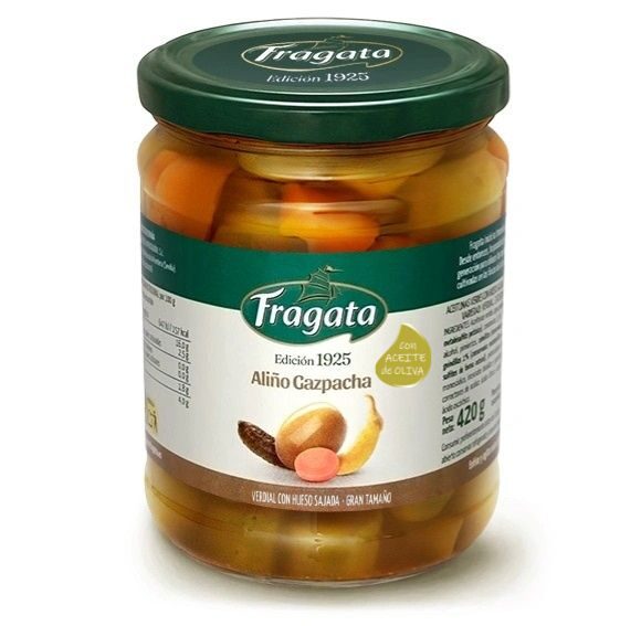 Aceitunas gazpachas verdial cristal Fragata 250g escurr