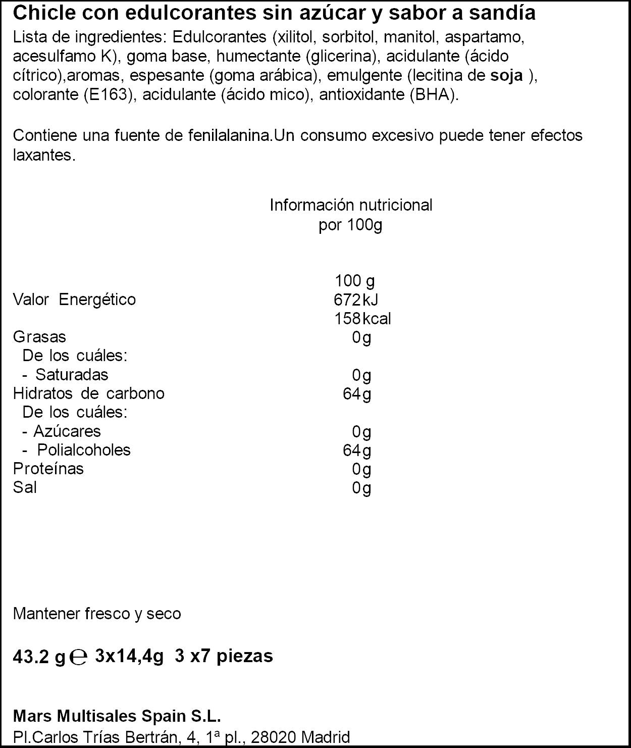 Chicle sandia turbulence lamina Five p2 12u/p 58g