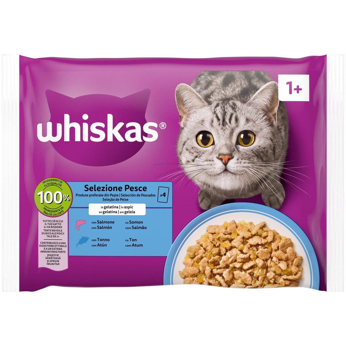 Comida húmeda gato pesc pouch core Whiskas p4 85g/u
