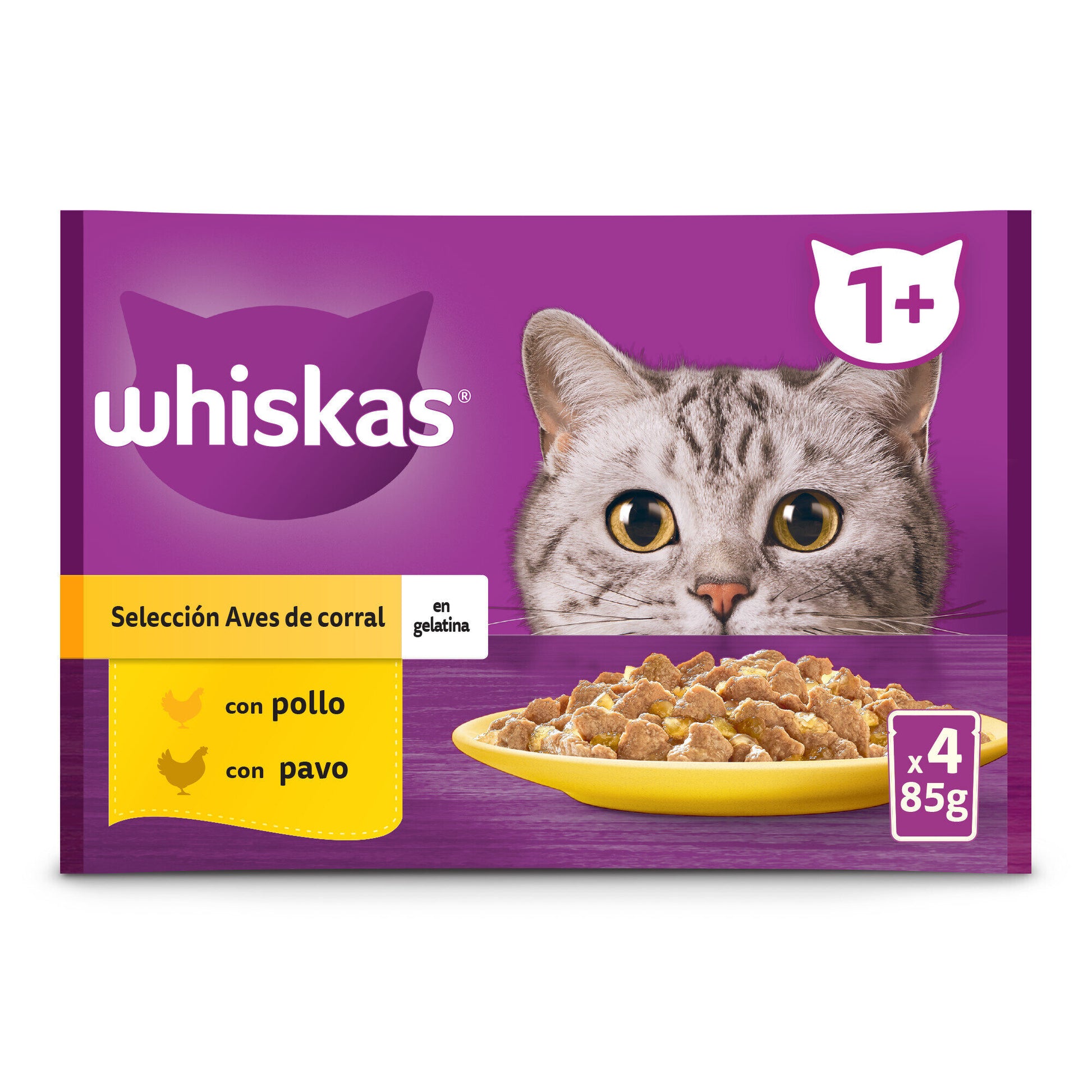 Comida húmeda gato ave pouch core Whiskas p4 85g/u