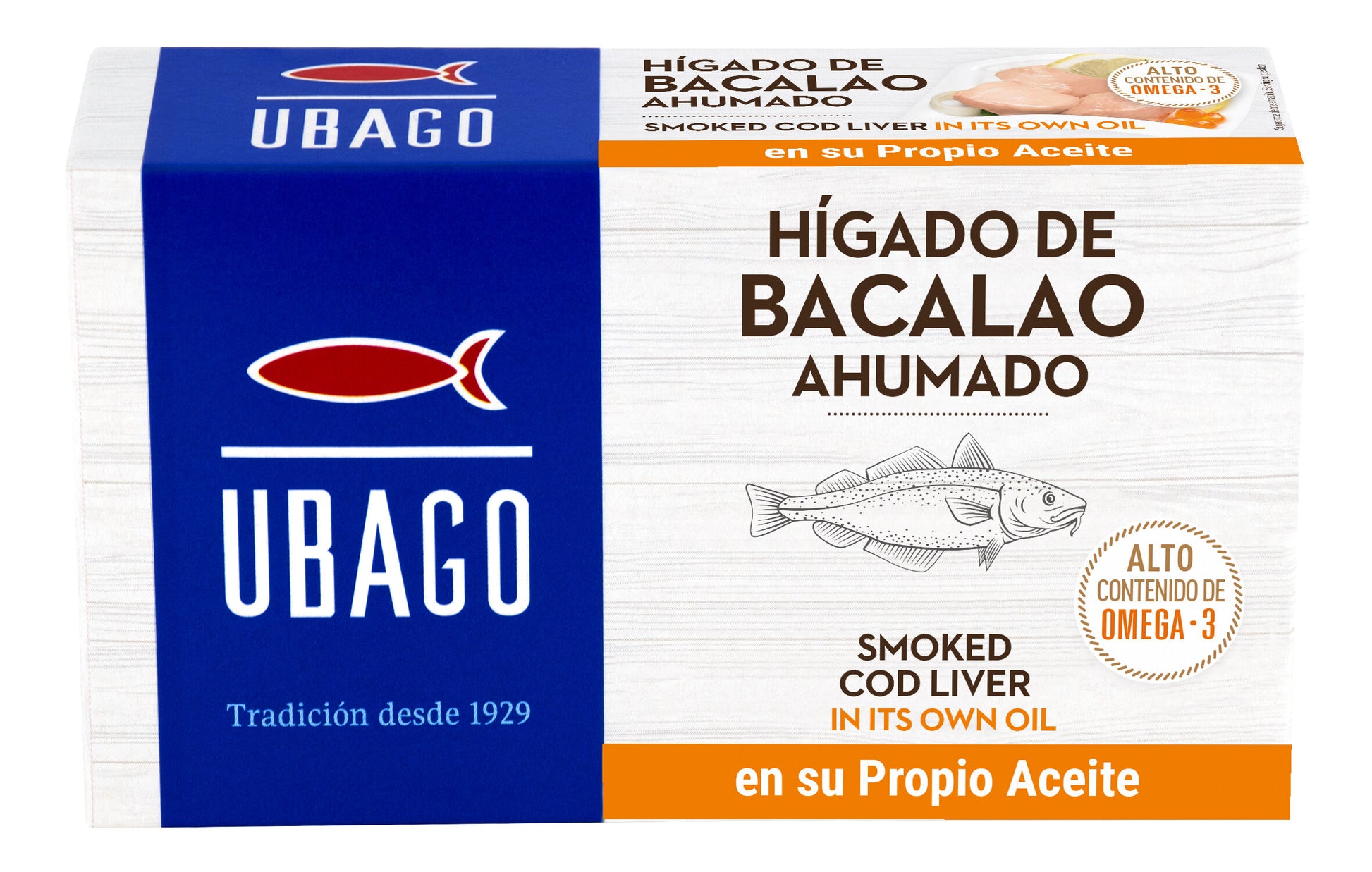 Higado bacalao ahumado lata Ubago 100g escurr