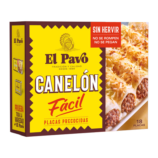 Canelones precocidos placas el pavo p18 125g La Despensa