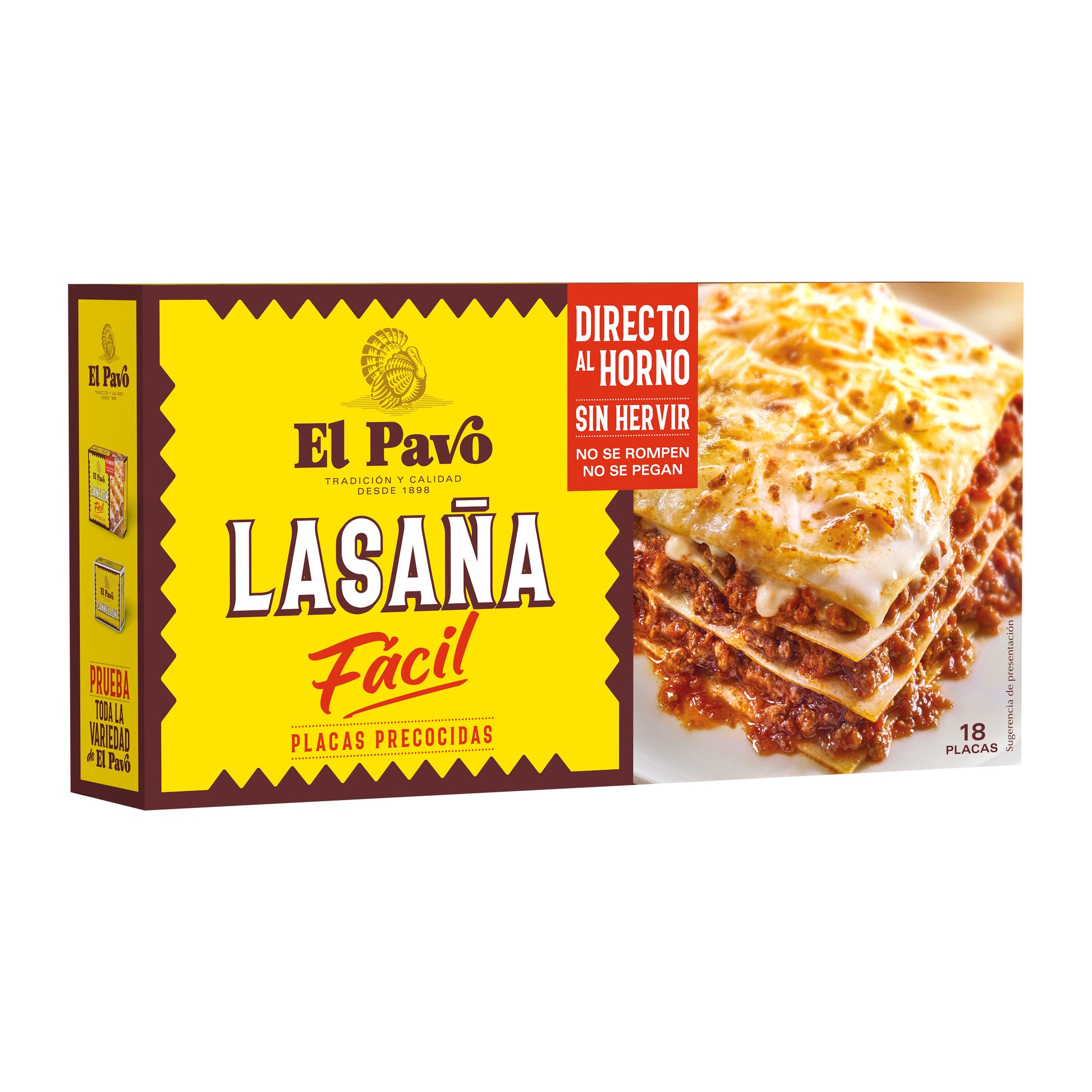 Lasaña precocida placas El pavo 200g