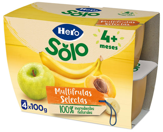 Potito fruta multifruta Hero baby p4 100g La Despensa