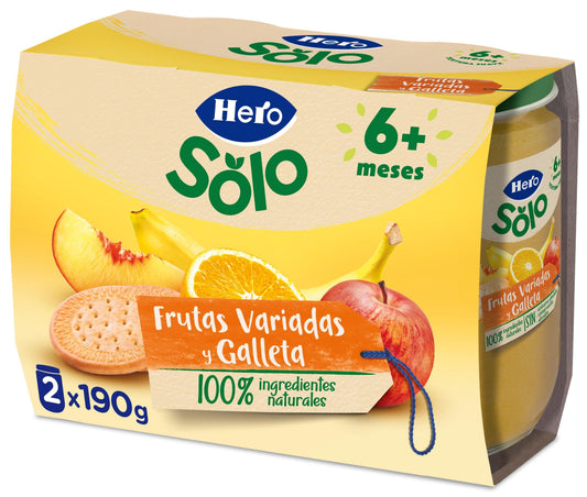 Potito merienda fruta c/galleta Hero p2 190g/u La Despensa