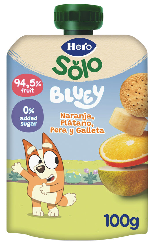 Compota naranja/plátano/galleta Hero baby 100g La Despensa