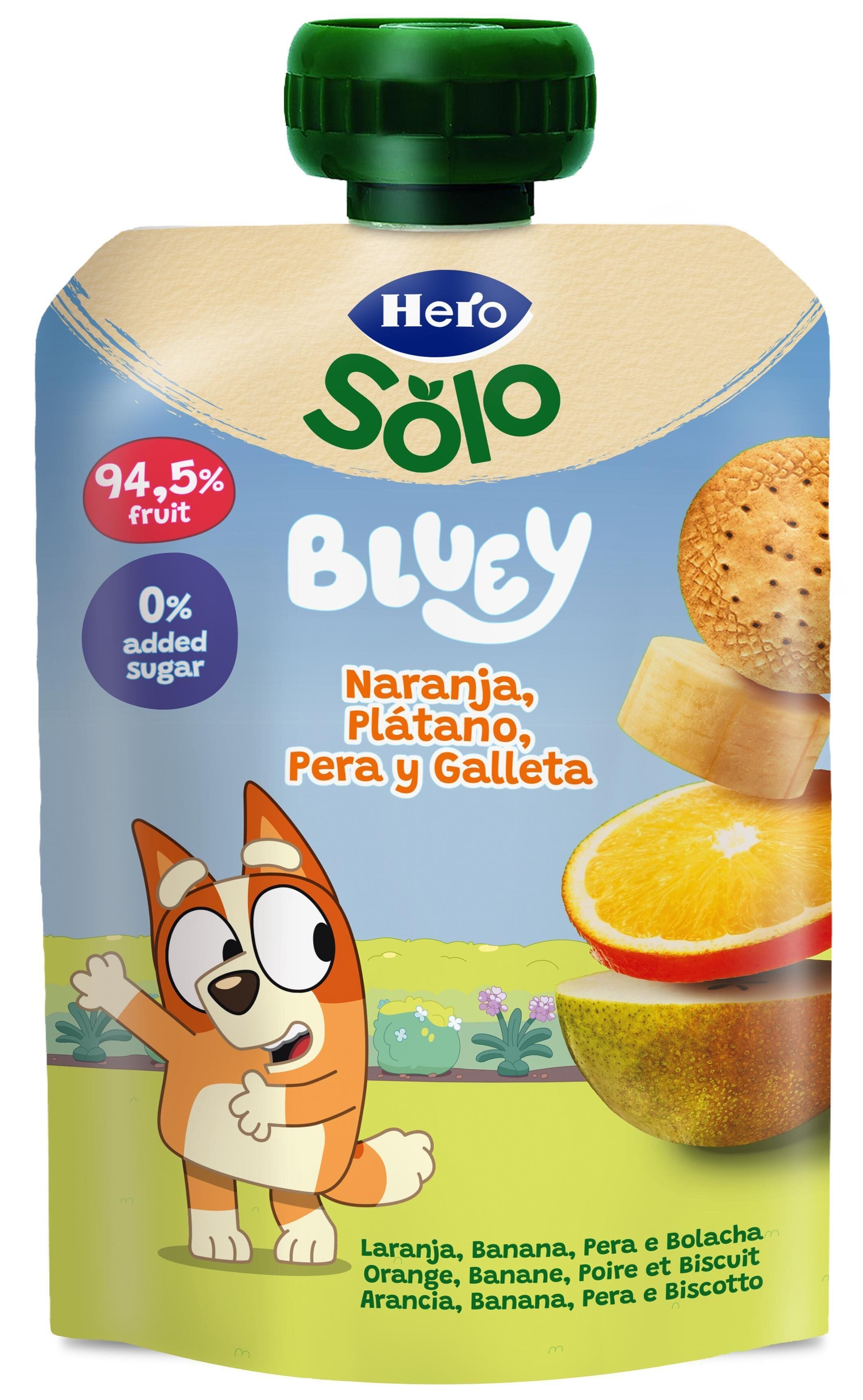 Compota naranja/plátano/galleta Hero baby 100g