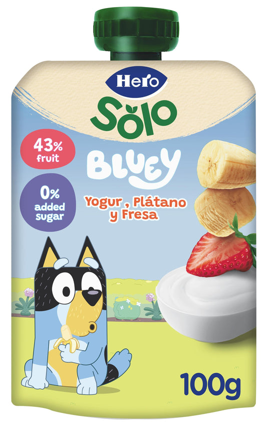 Compota plátano/fresa mi merienda Hero baby 100g La Despensa