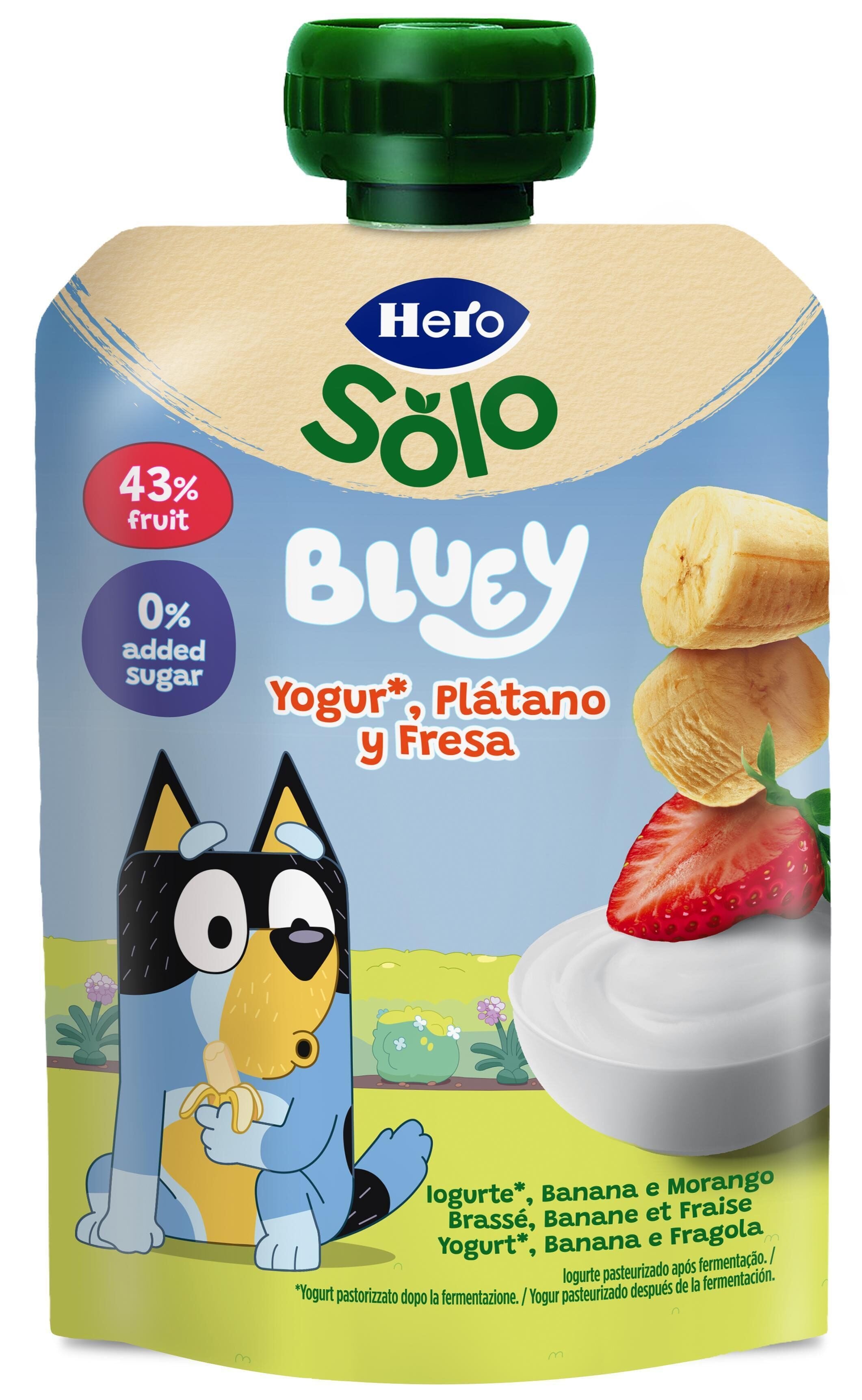 Compota plátano/fresa mi merienda Hero baby 100g