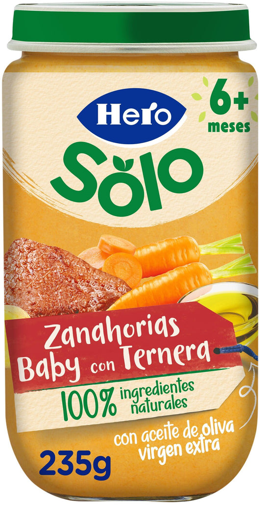 Potito carne ternera/zanahoria Hero baby 235g La Despensa