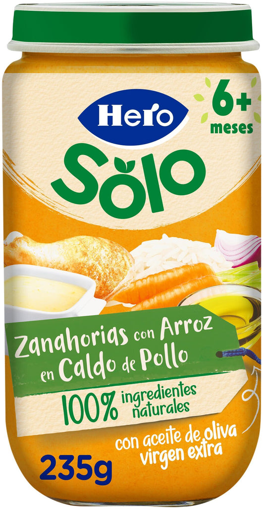 Potito zanahoria arroz caldo ave Hero 235g La Despensa