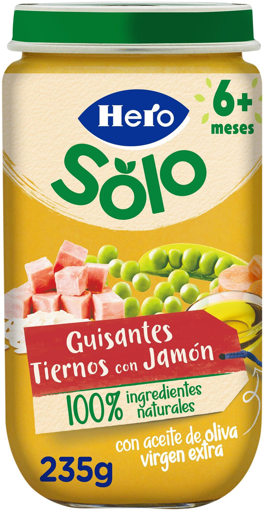 Potito carne jamón/guisante Hero baby 235g La Despensa