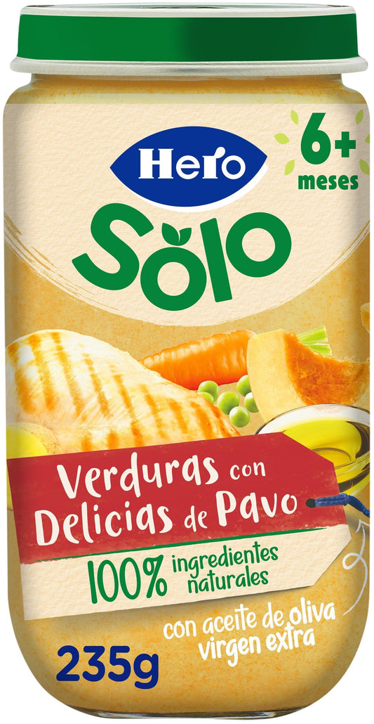 Potito carne pavo/verdura Hero baby 235g La Despensa
