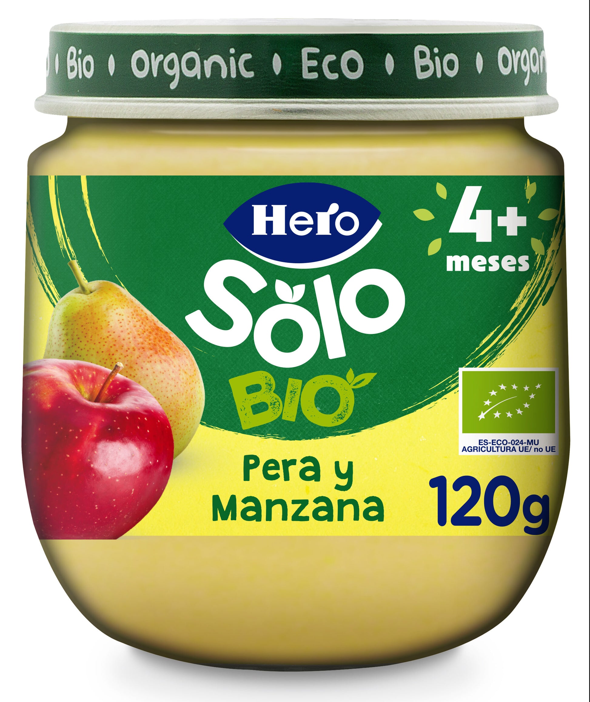 Potito fruta pera y manzana Hero  120g