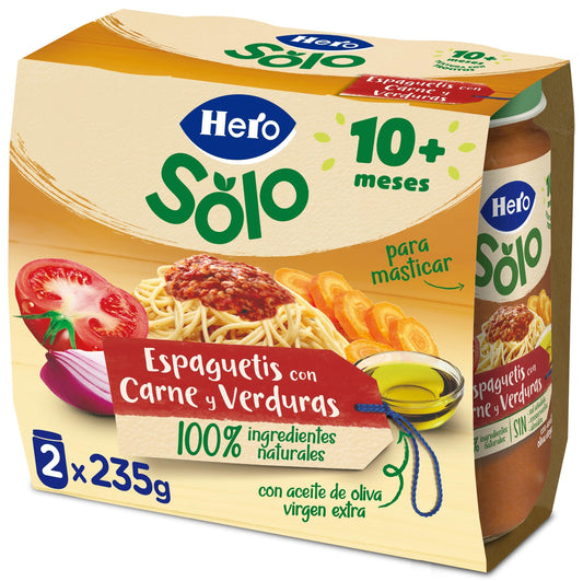 Potito carne c/spaguetti/carne/verdura Hero p2 235g/u La Despensa