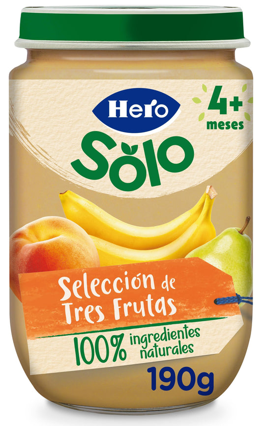 Potito fruta 3 frutas Hero baby 190g La Despensa