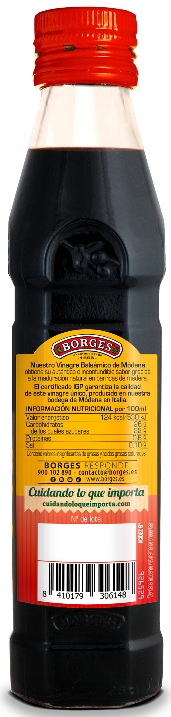 Vinagre balsamico modena igp cristal Borges 250ml