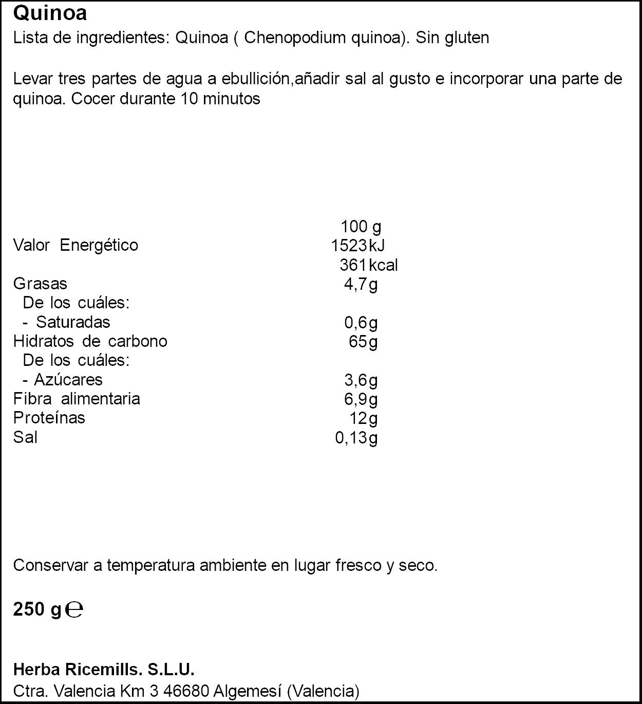 Quinoa vidasania Sos 250g