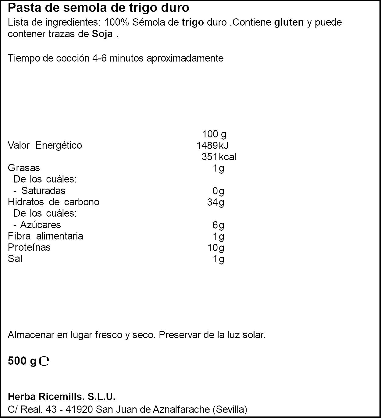 Fideua nº3 bolsa Sos 500g