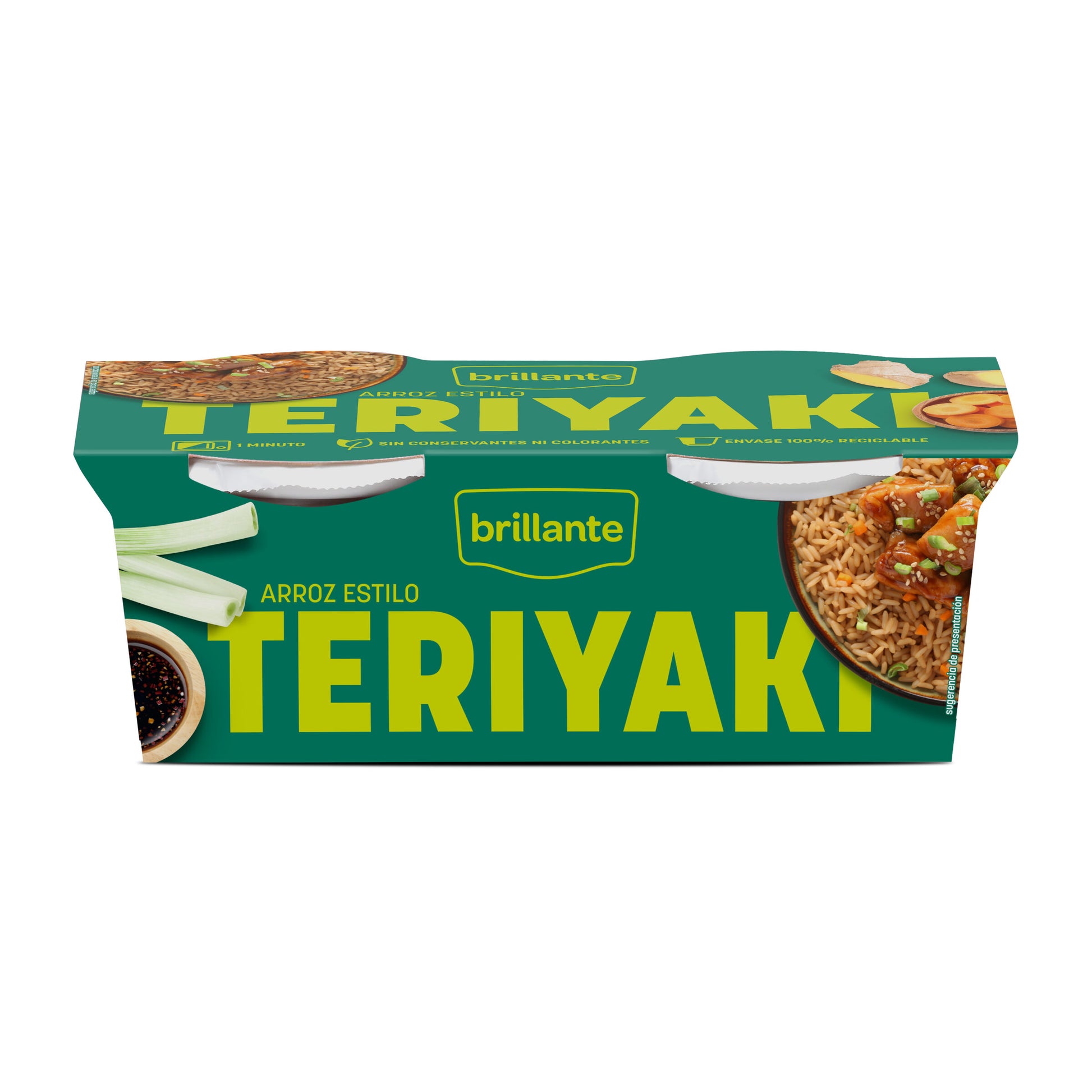 Arroz teriyaki vaso Brillante p2 62.5g/u