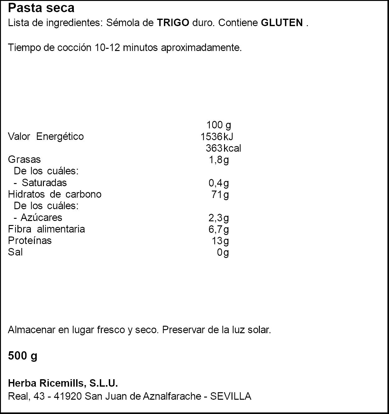 Fideua tostada Sos 500g