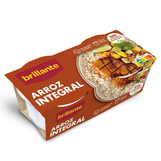 Arroz integral vaso Brillante p2 125g/u La Despensa