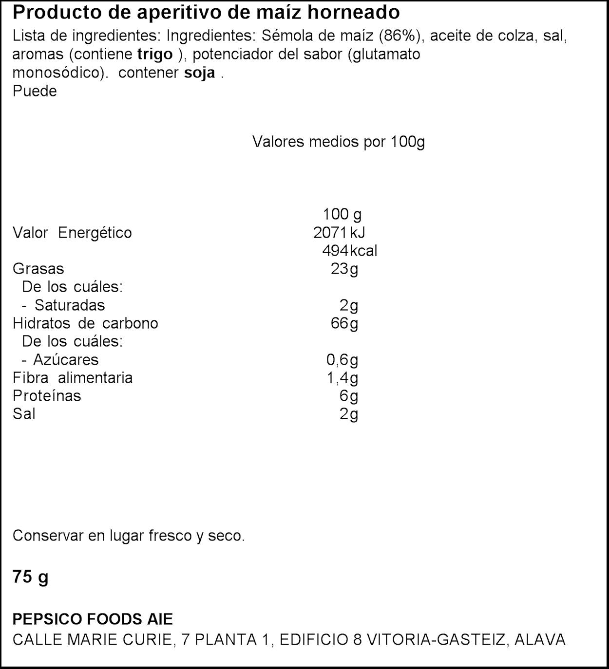 Snack gusanitos gustosines Cheetos 75g