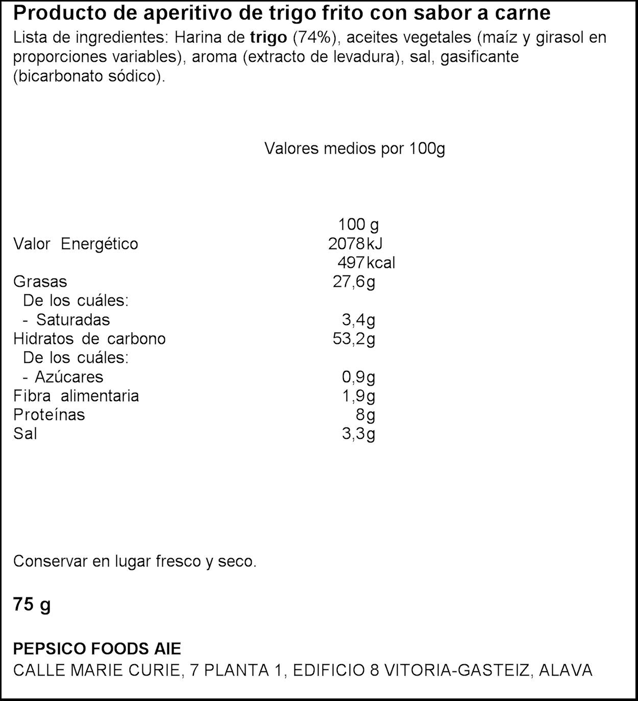Snacks bocabits Pepsico 75g