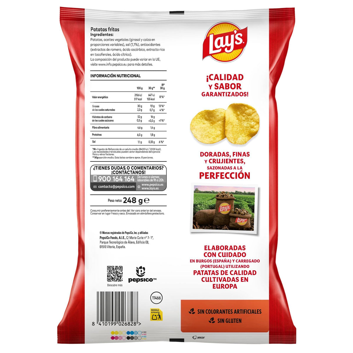 Patatas fritas sal Lays 248g