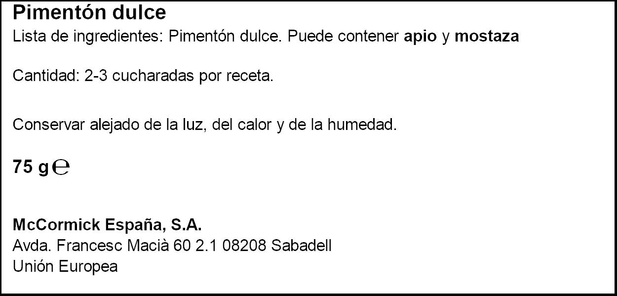 Pimentón dulce Ducros 75g